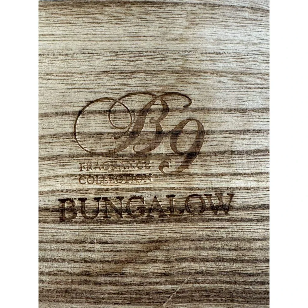 Bungalow Fragrance Collection Wooden Engraved Storage Box 057 (93)